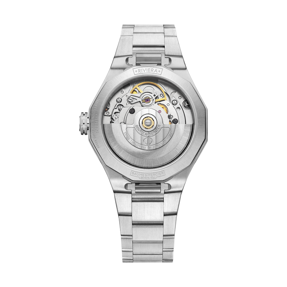 RIVIERA LADIES DIAMOND AUTOMATIC WATCH SILVER / MOTHER OF PEARL WHITE