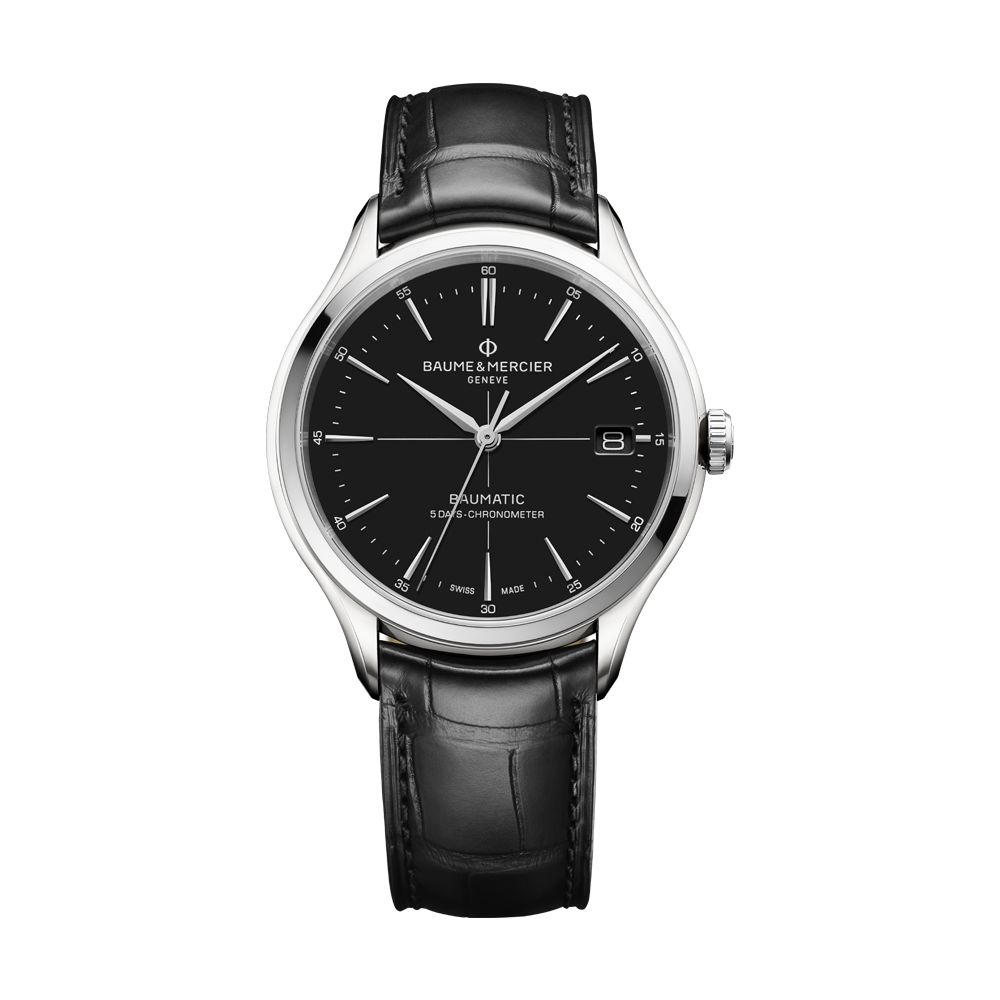 CLIFTON MENS AUTOMATIC 40 MM WATCH BLACK / BLACK
