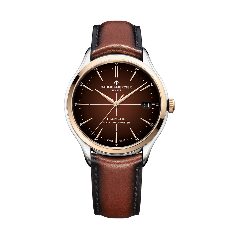 CLIFTON MENS AUTOMATIC 40 MM WATCH BROWN / BROWN