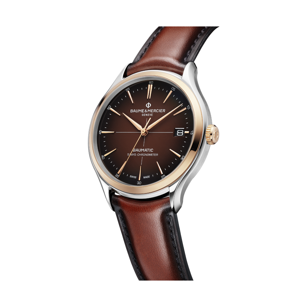 CLIFTON MENS AUTOMATIC 40 MM WATCH BROWN / BROWN