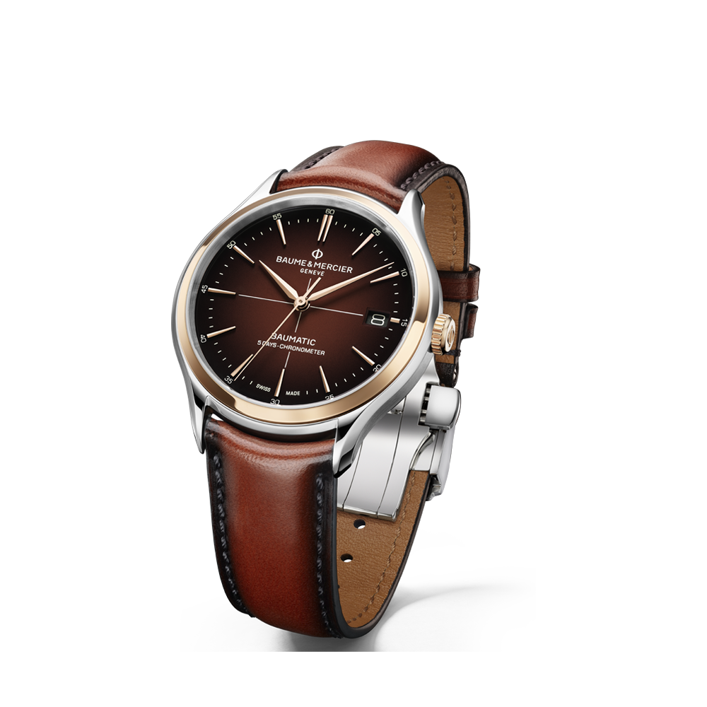 CLIFTON MENS AUTOMATIC 40 MM WATCH BROWN / BROWN