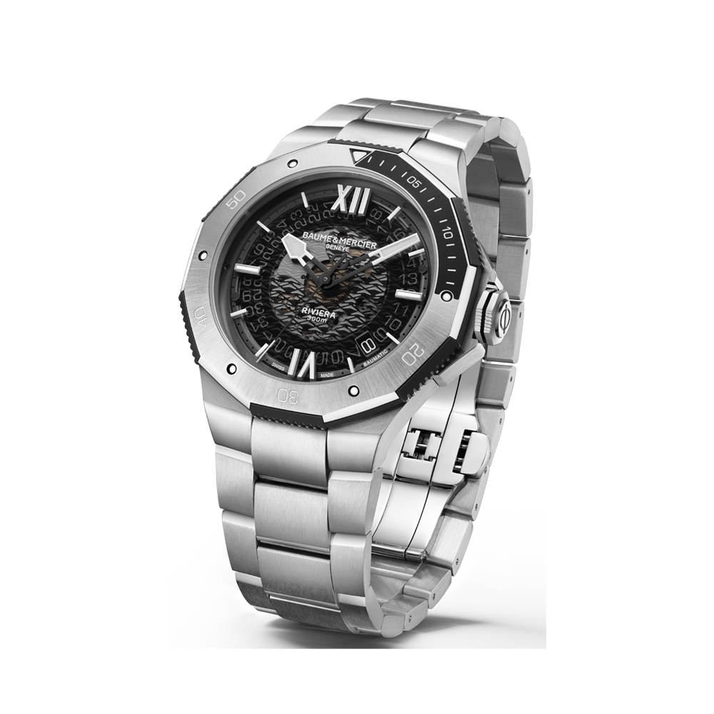 RIVIERA dodecagonal MENS AUTOMATIC 42MM WATCH SILVER / GRAY