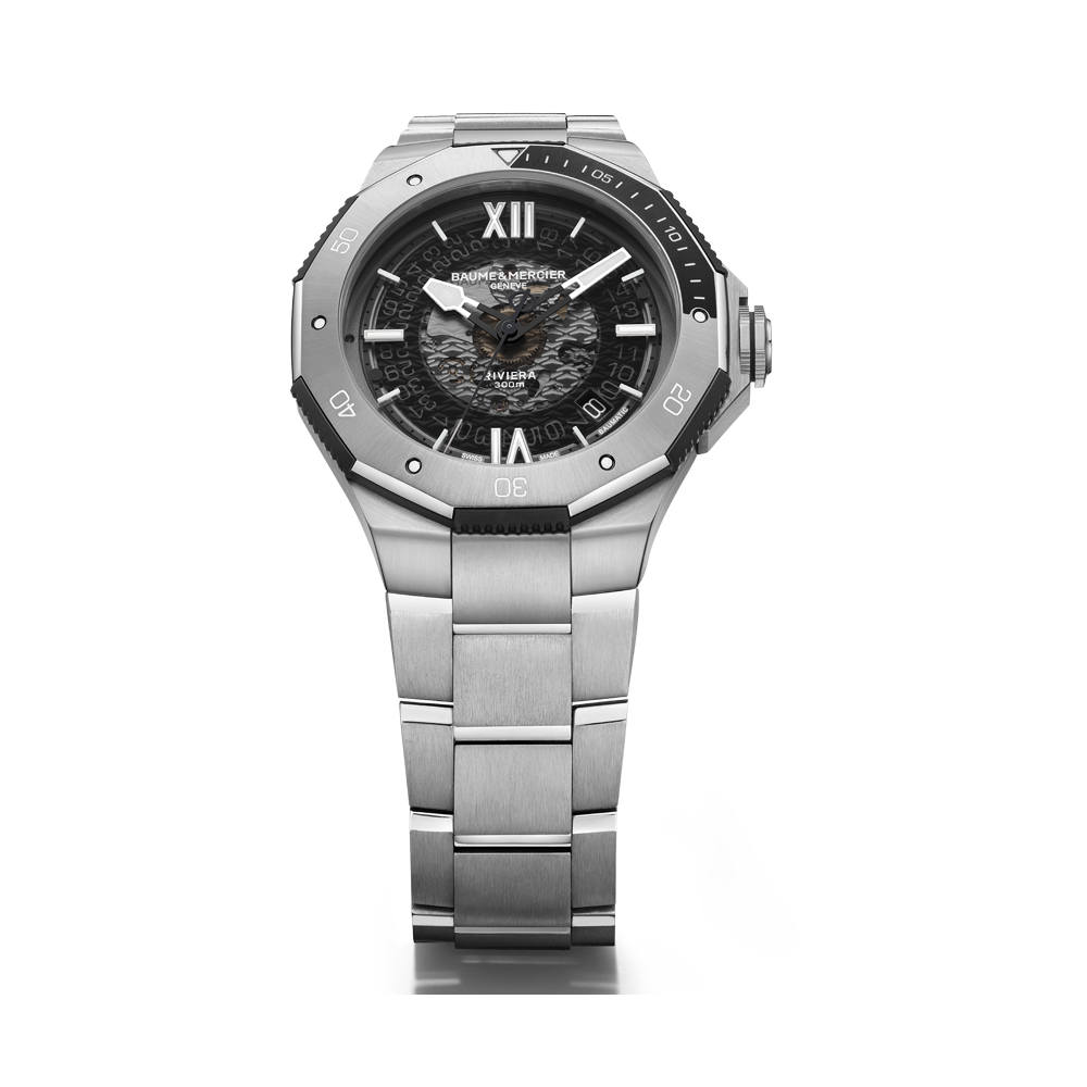 RIVIERA dodecagonal MENS AUTOMATIC 42MM WATCH SILVER / GRAY