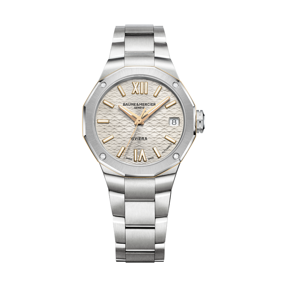 RIVIERA LADIES DIAMOND AUTOMATIC WATCH SILVER / GRAY
