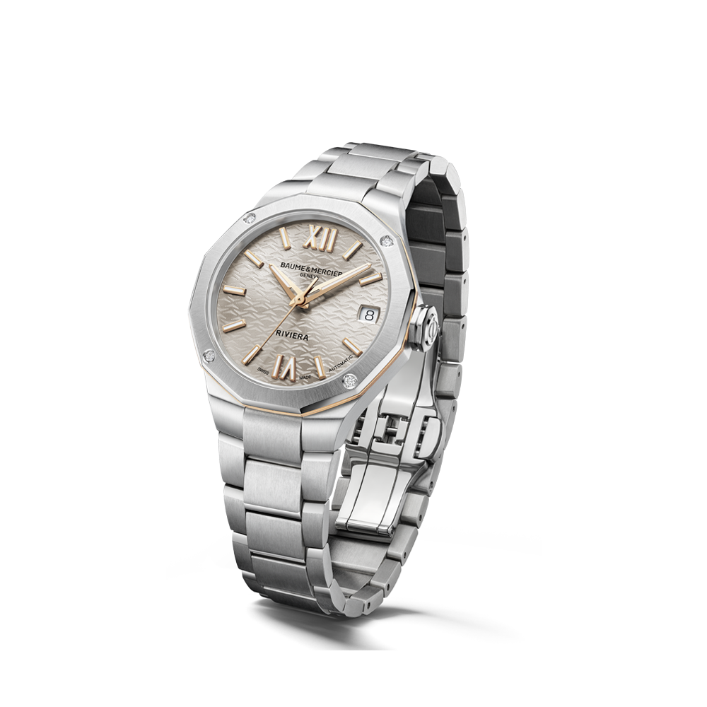 RIVIERA LADIES DIAMOND AUTOMATIC WATCH SILVER / GRAY