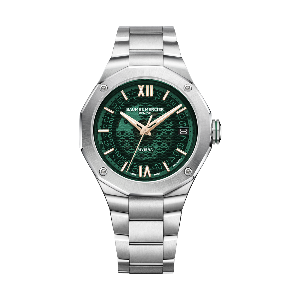 RIVIERA dodecagonal MENS AUTOMATIC WATCH SILVER / GREEN