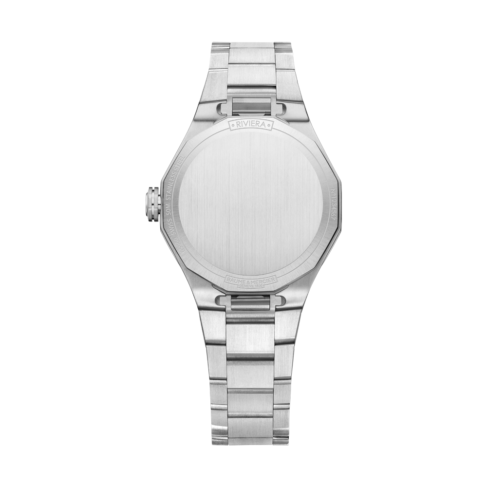 RIVIERA DEDECAGONAL LADIES AUTOMATIC 33MM WATCH SILVER / BLUE
