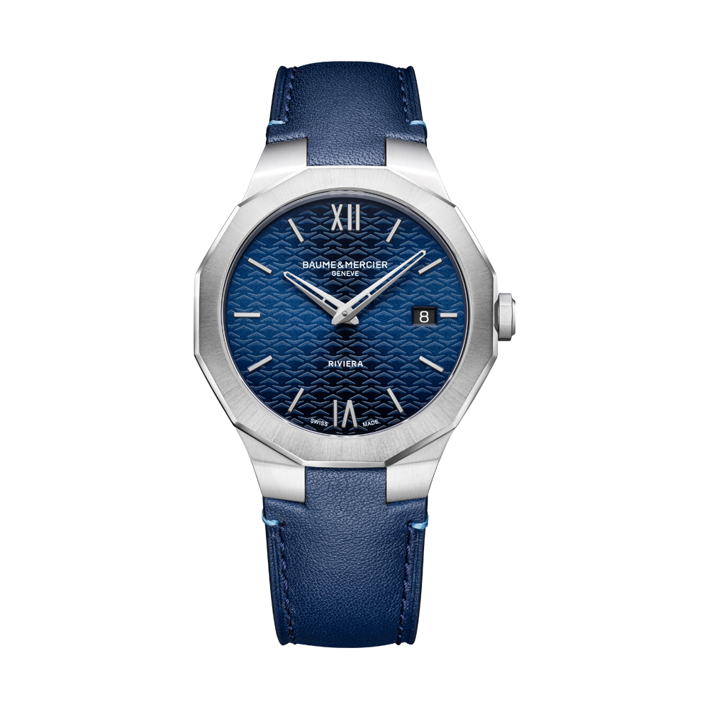RIVIERA MENS QUARTZ 39 MM WATCH BLUE / BLUE