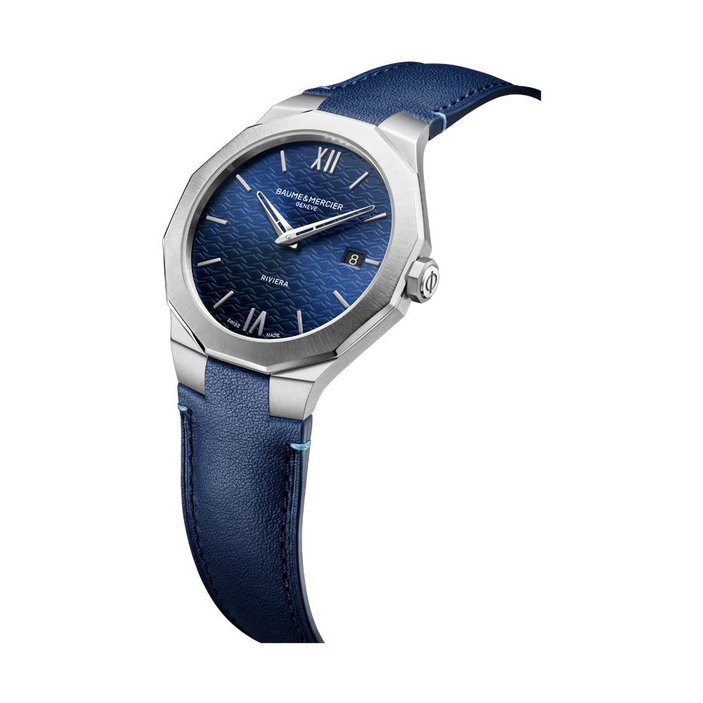RIVIERA MENS QUARTZ 39 MM WATCH BLUE / BLUE