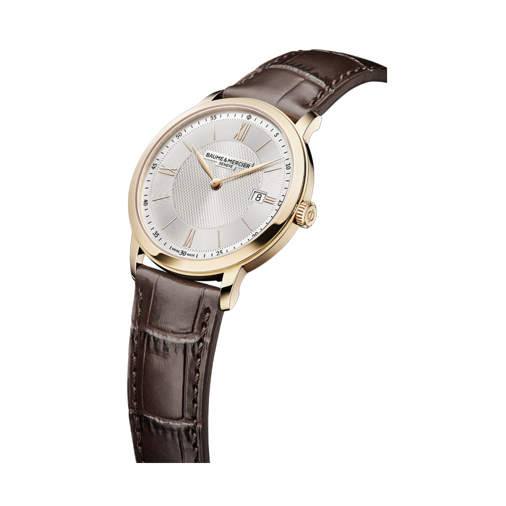 CLASSIMA MENS QUARTZ 40 MM WATCH BROWN / WHITE