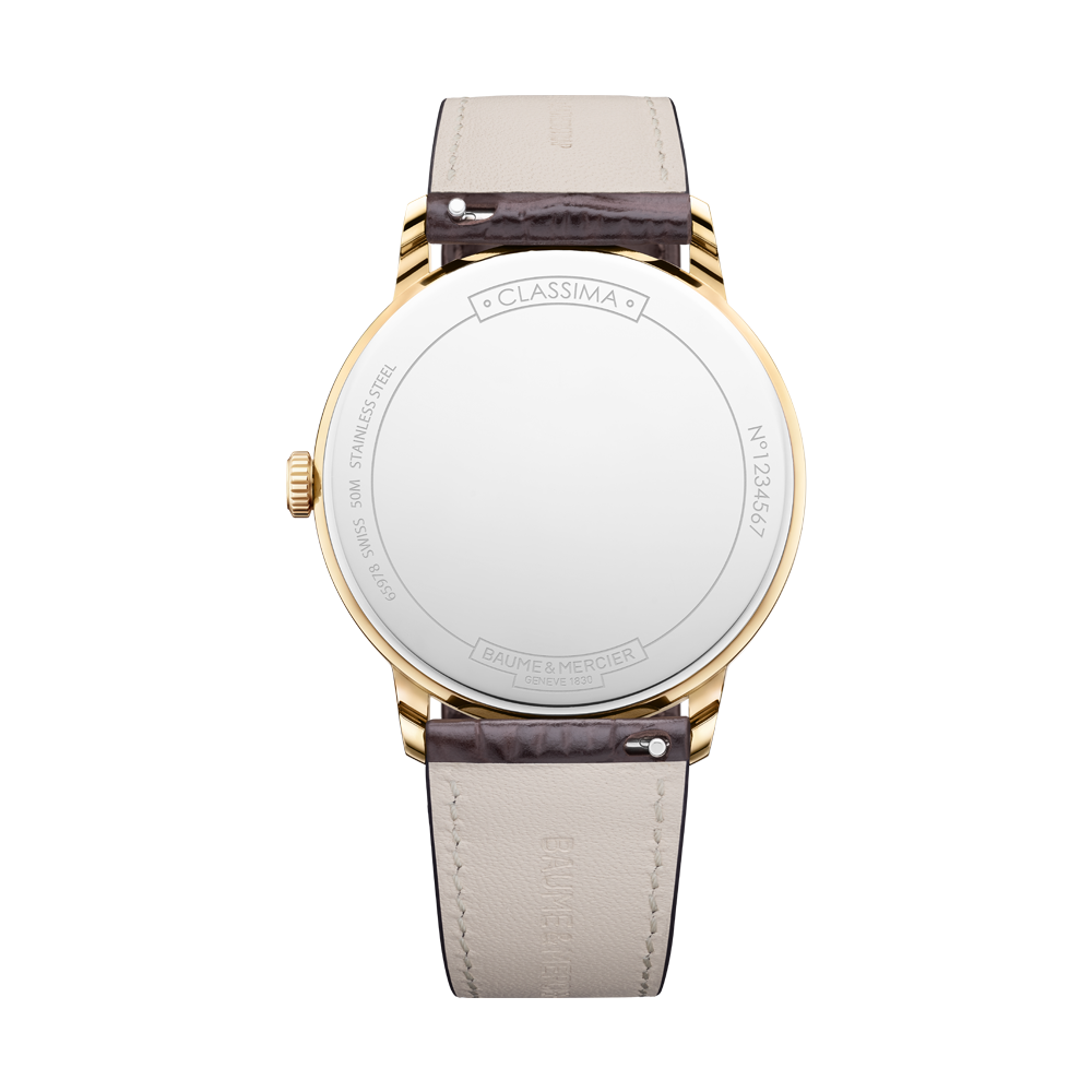 CLASSIMA MENS QUARTZ 40 MM WATCH BROWN / WHITE