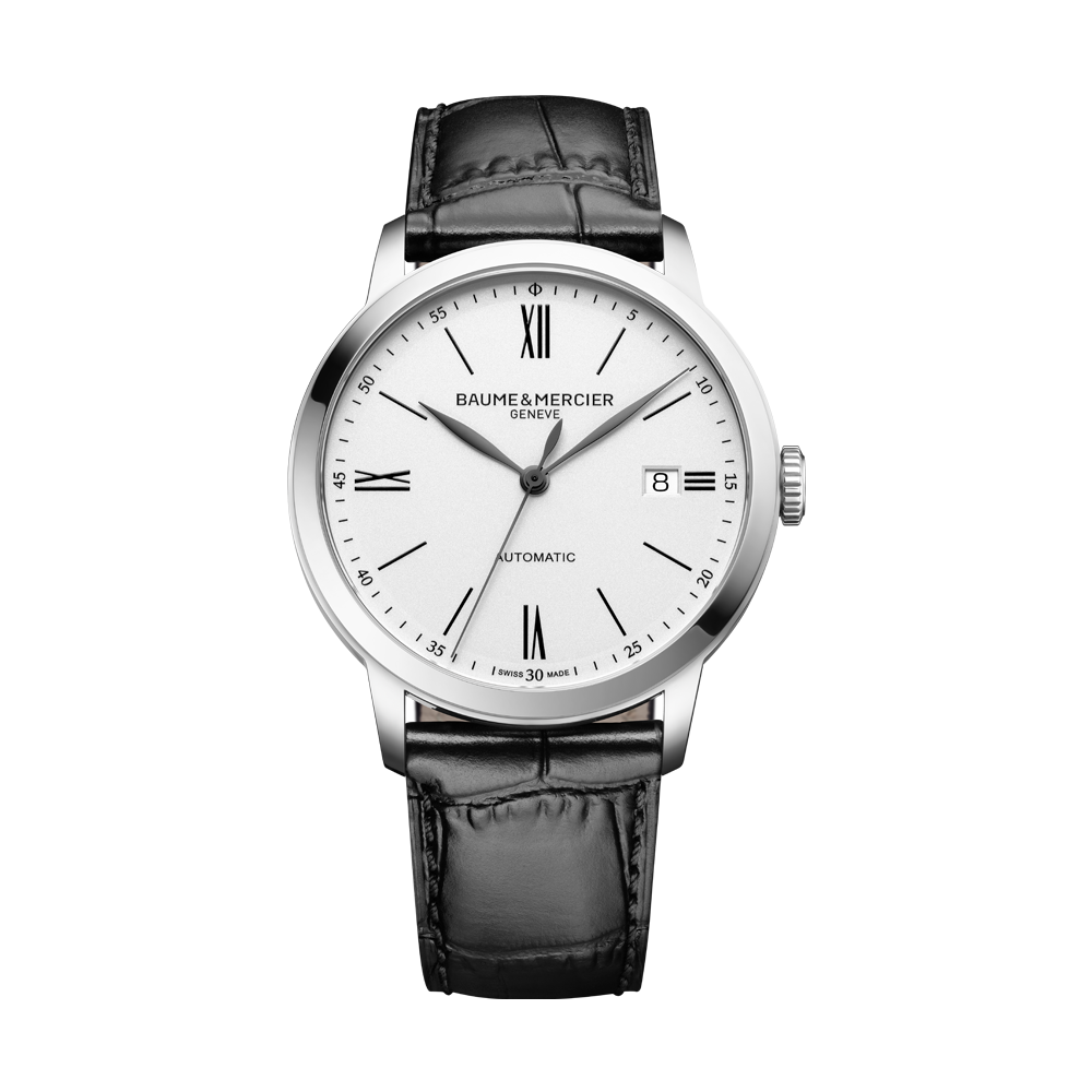 CLASSIMA MENS AUTOMATIC 40 MM WATCH BLACK / WHITE