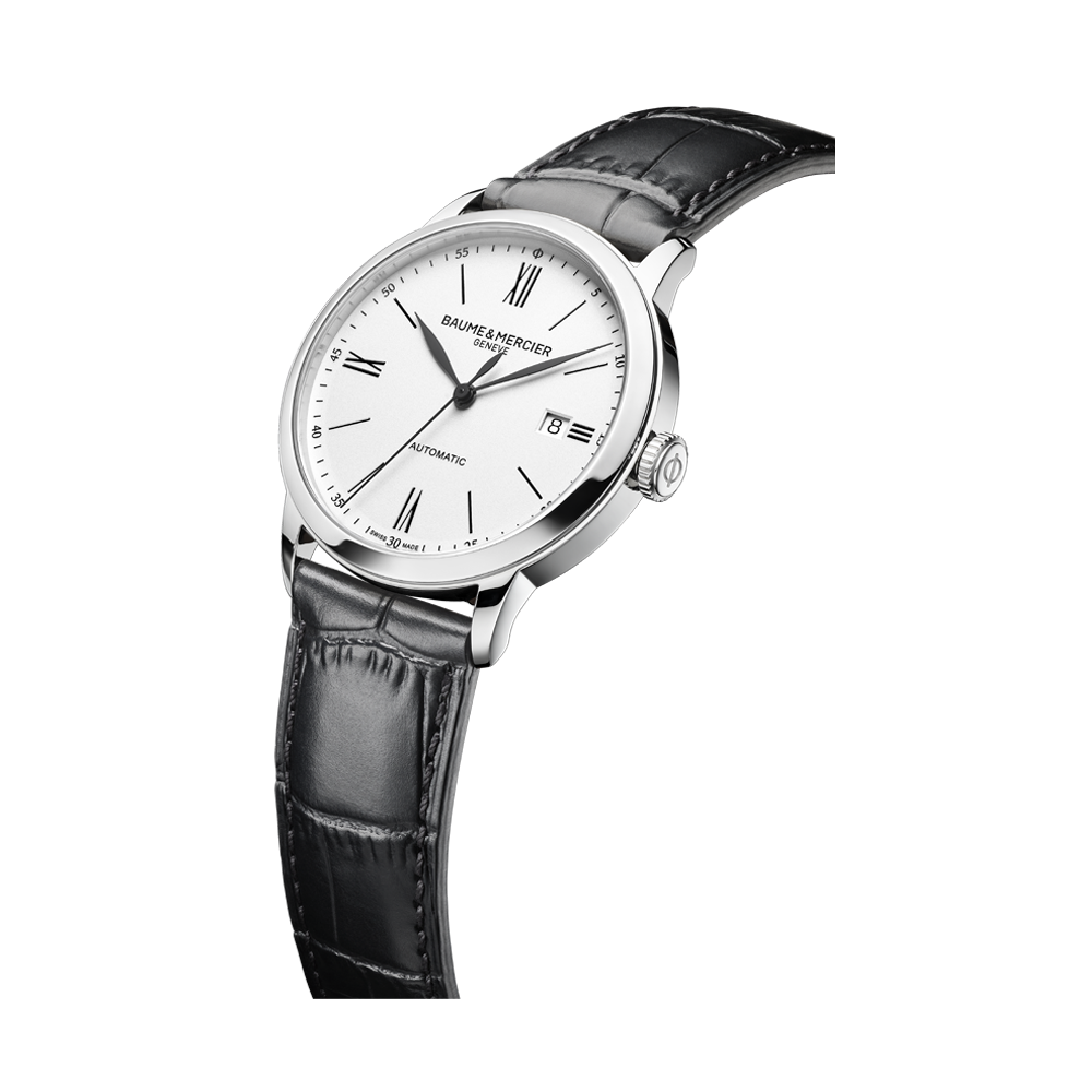 CLASSIMA MENS AUTOMATIC 40 MM WATCH BLACK / WHITE