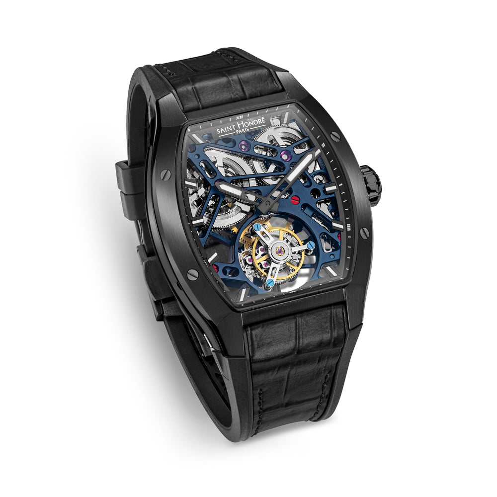 MONCEAU Tourbillion Men's Watch BLACK / BLUE