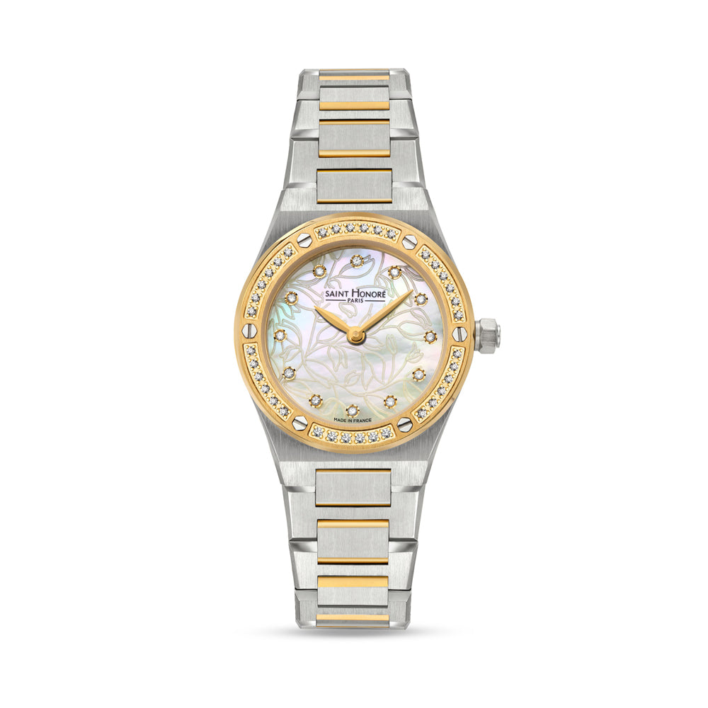 Haussman Women's Analog Watch Silver/Gold/Champagne