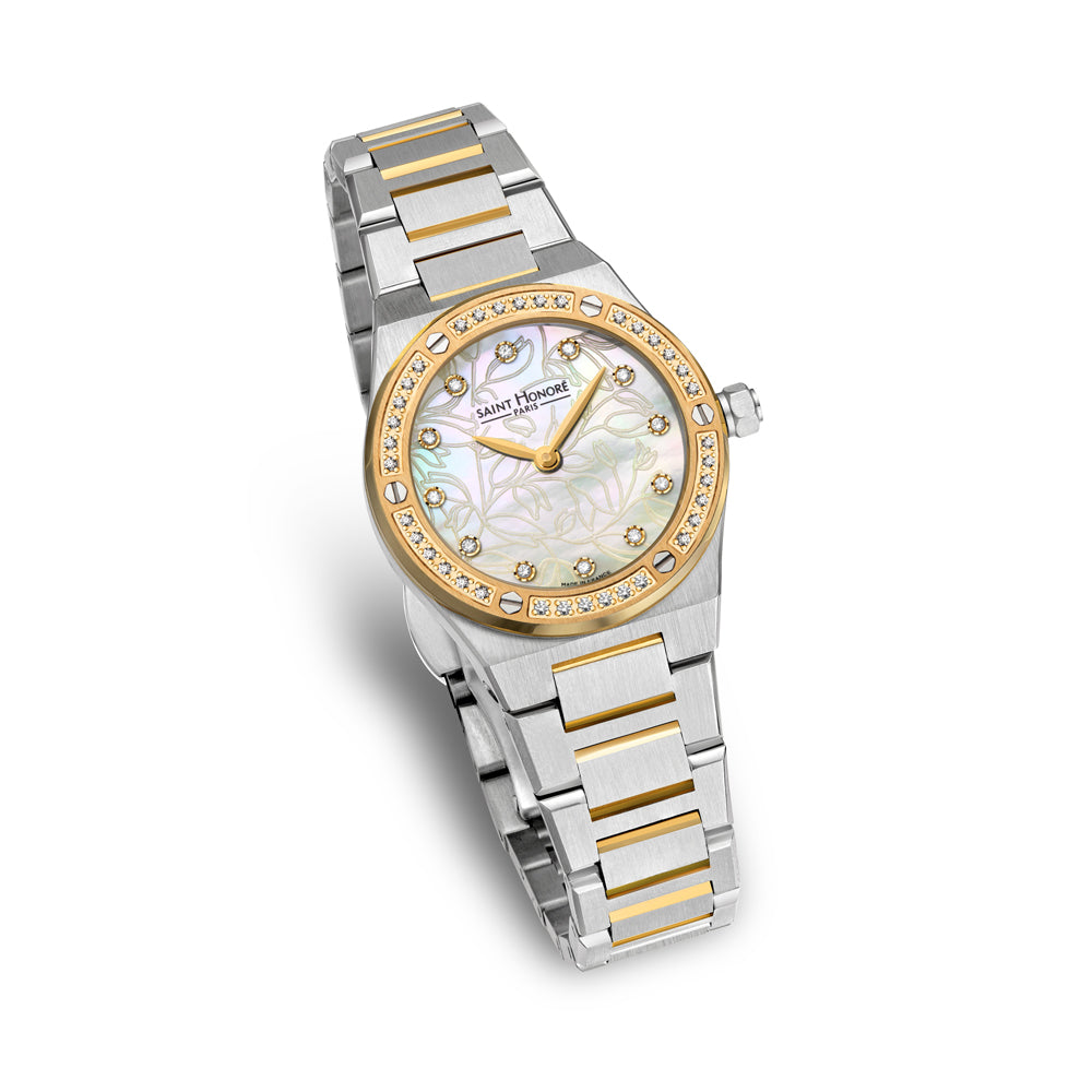Haussman Women's Analog Watch Silver/Gold/Champagne
