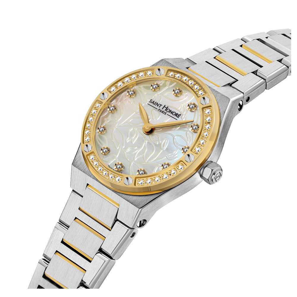 Haussman Women's Analog Watch Silver/Gold/Champagne