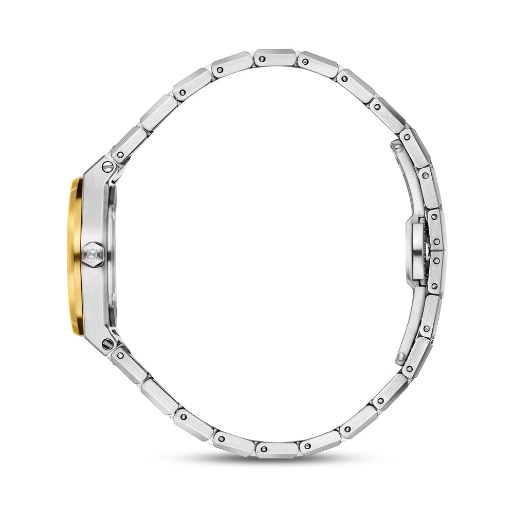 Haussman Women's Analog Watch Silver/Gold/Champagne