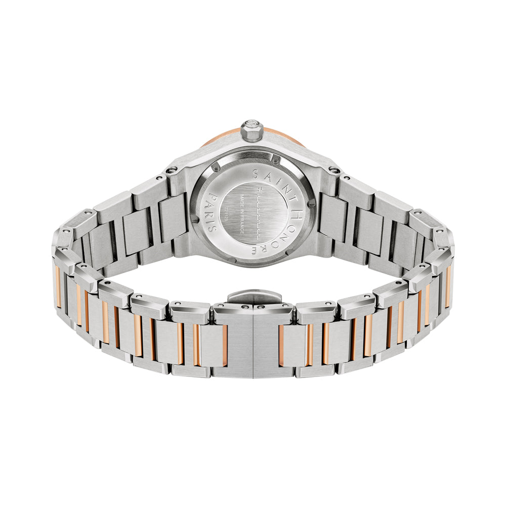 Haussman 26MM Diamond White MOP Watch STAINLESS STEEL & IP ROSE GOLD PLATED / WHITE MOP