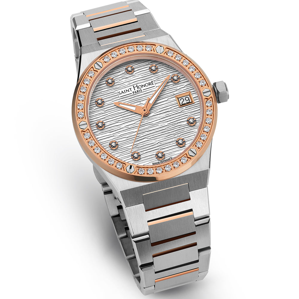 Haussman Women's Analog Watch Silver/Rose Gold/Silver