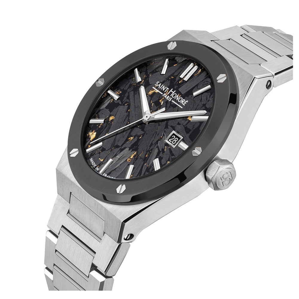 New Haussmann Men's Analog Watch Black/Silver/Gunmetal