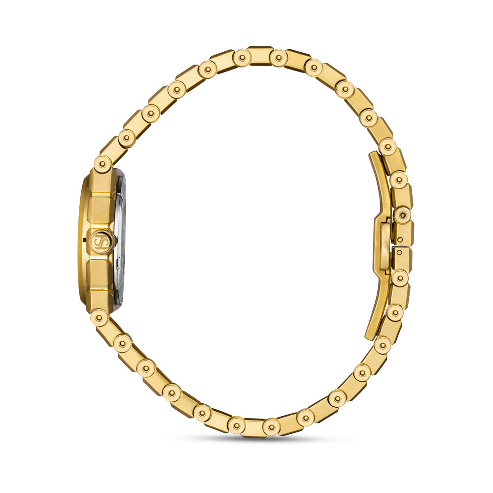 Odeon White MOP Watch IP GOLD PLATED / WHITE MOP