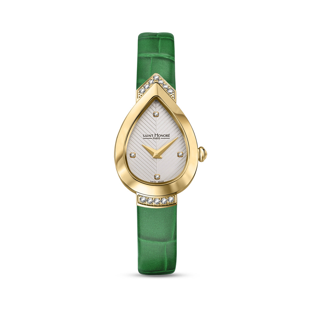 Petit Palais Diamond Watch GREEN / WHITE