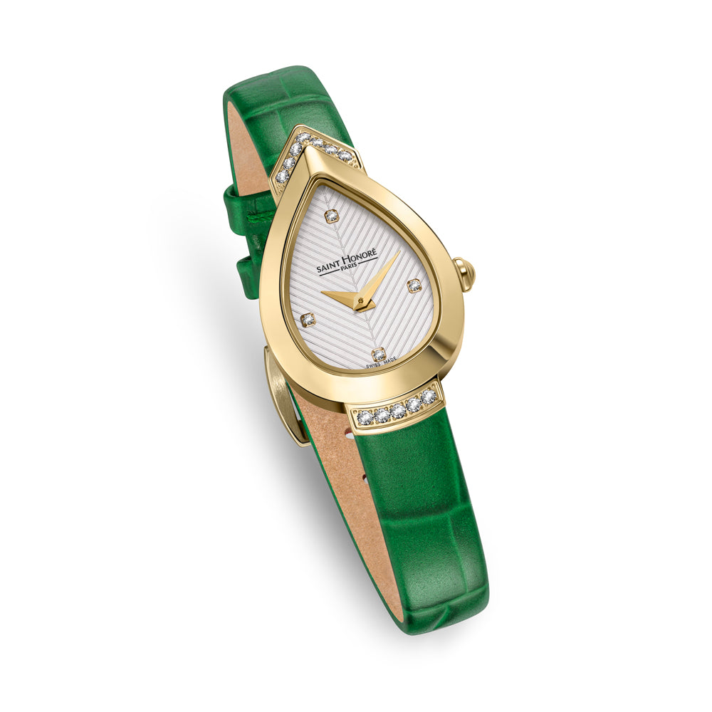 Petit Palais Diamond Watch GREEN / WHITE
