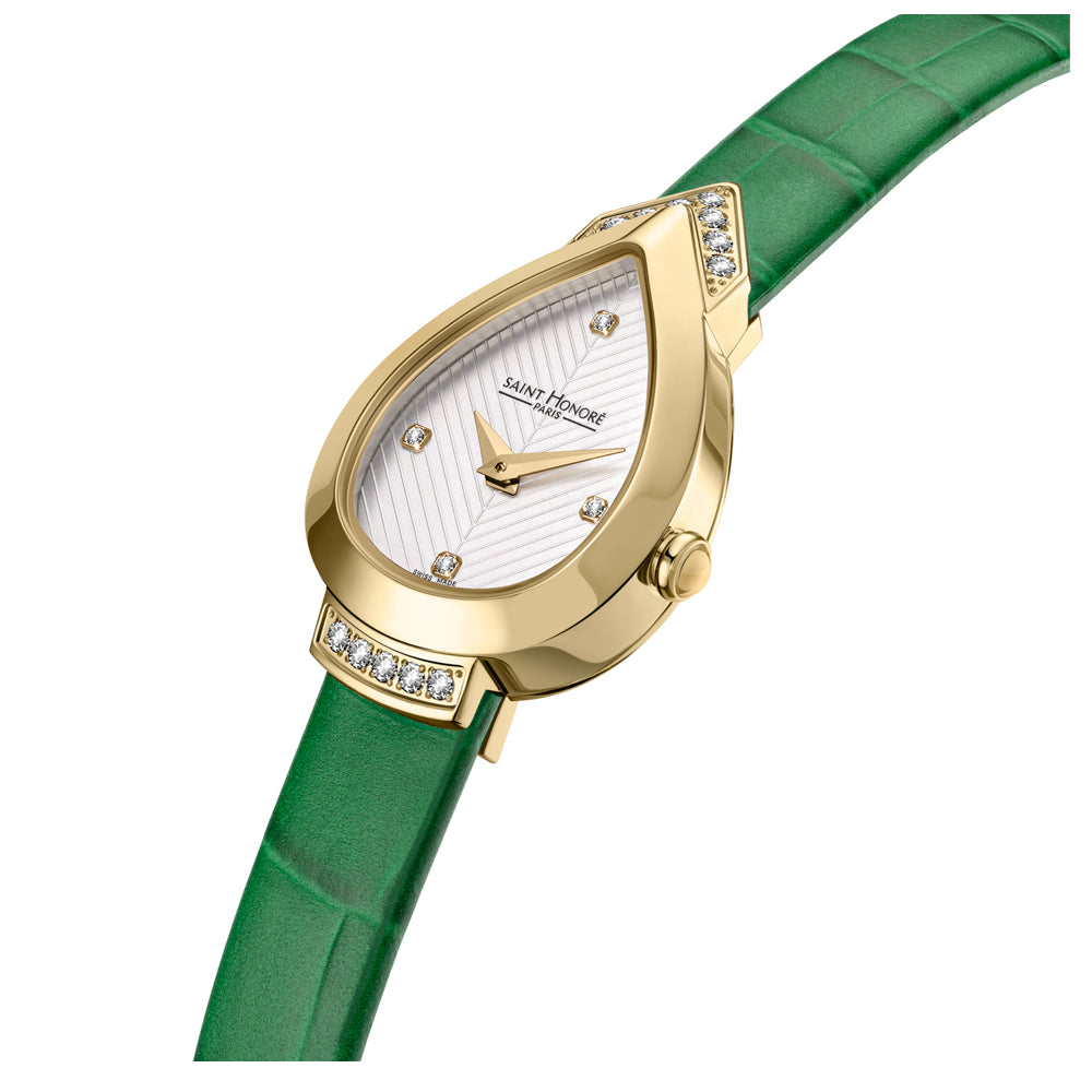 Petit Palais Diamond Watch GREEN / WHITE