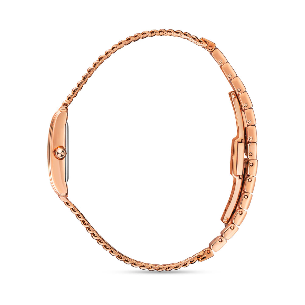 Palais Royal Mini Green Diamond Watch IP ROSE GOLD PLATED / BLACK