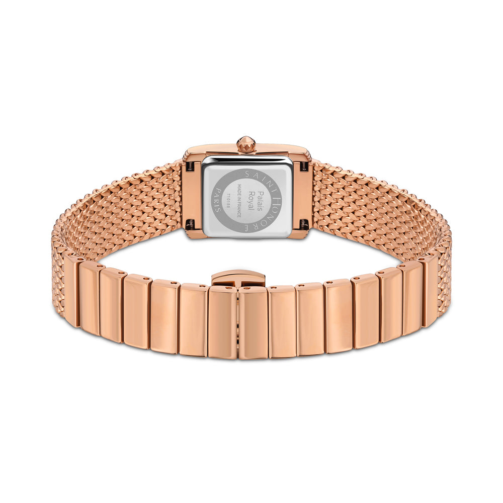 Palais Royal Mini Green Diamond Watch IP ROSE GOLD PLATED / BLACK