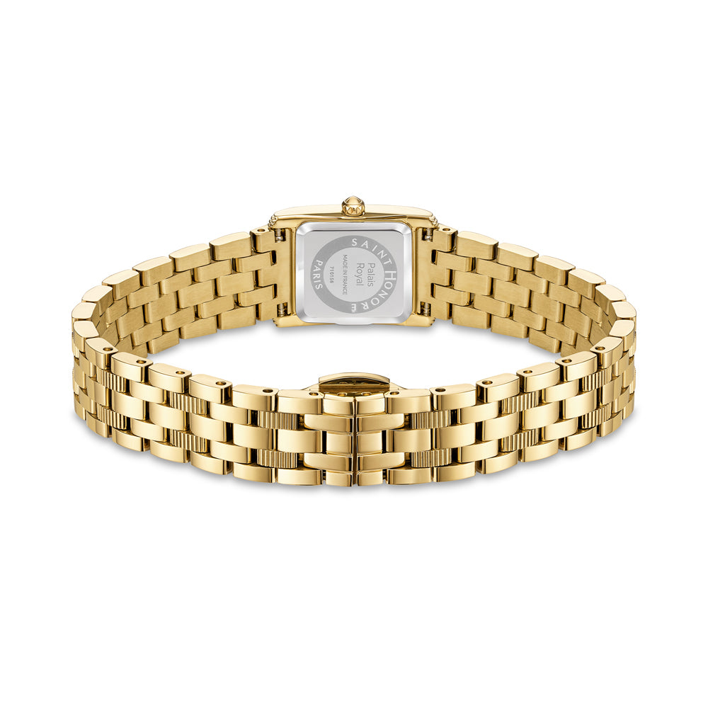 Palais Royal Mini White Diamond Watch IP GOLD PLATED / WHITE MOP
