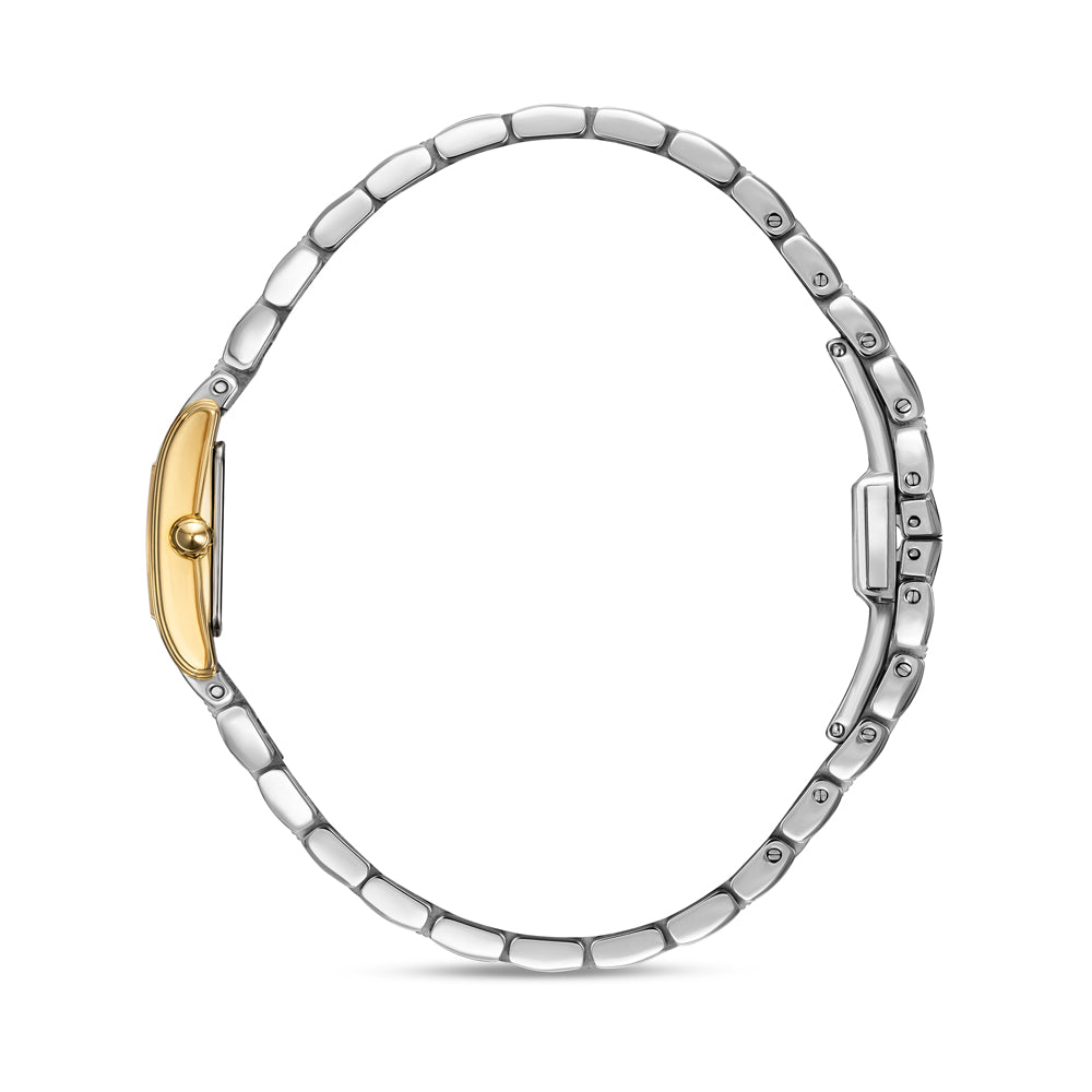 Palais Royal Mini White Diamond Watch STAINLESS STEEL & IP GOLD PLATED / WHITE MOP