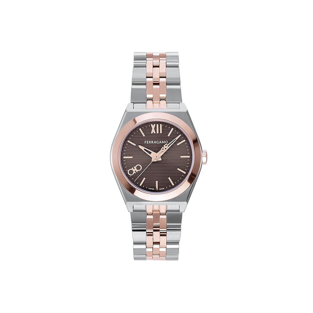Salvatore  Ferragamo Vega New Rose Gold & Silver / Black