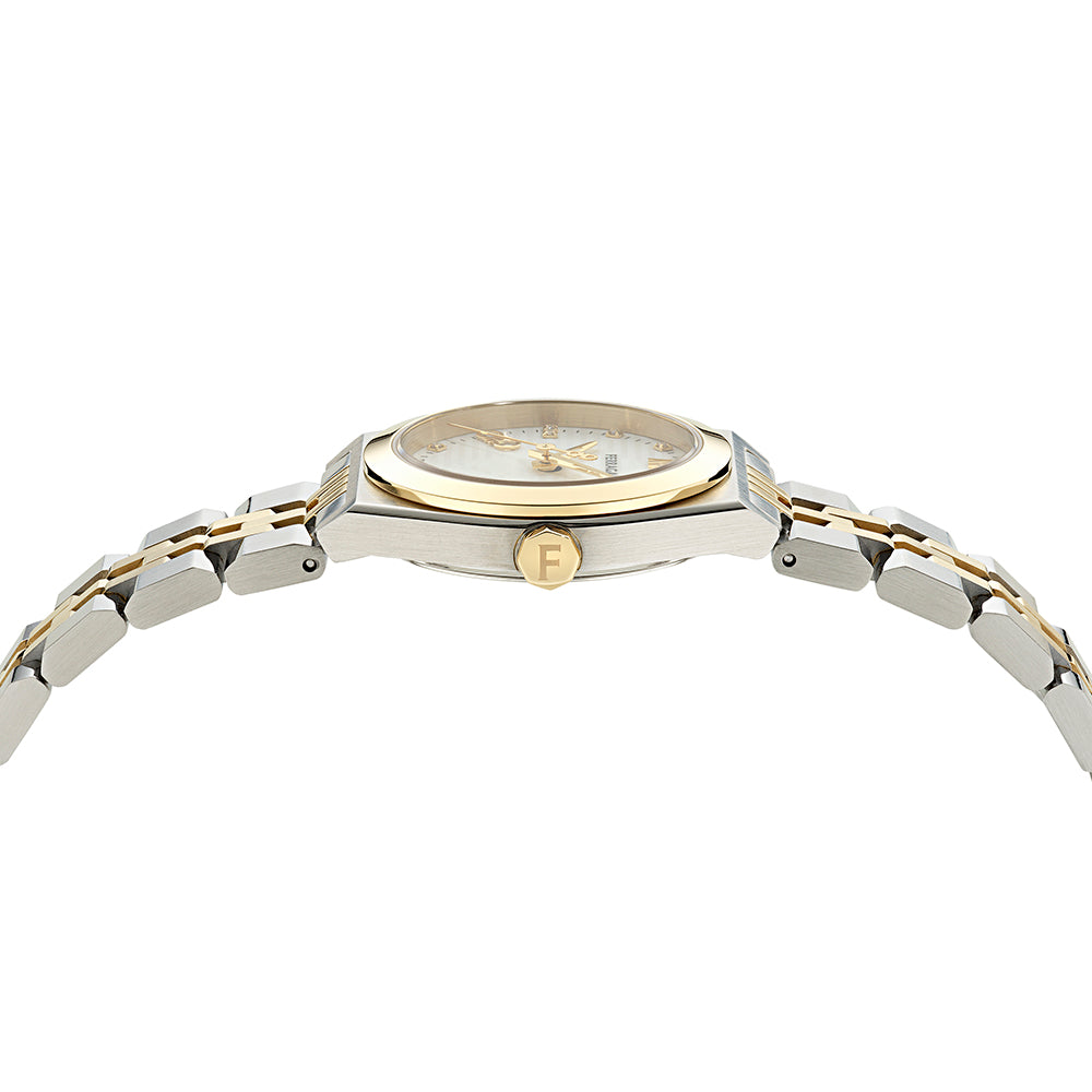 Salvatore  Ferragamo Vega New Gold Silver / Brown