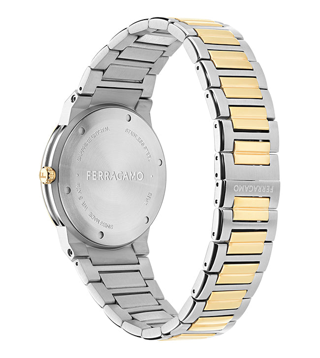 Salvatore  Ferragamo Sapphire Log Gold Silver / White-Silver