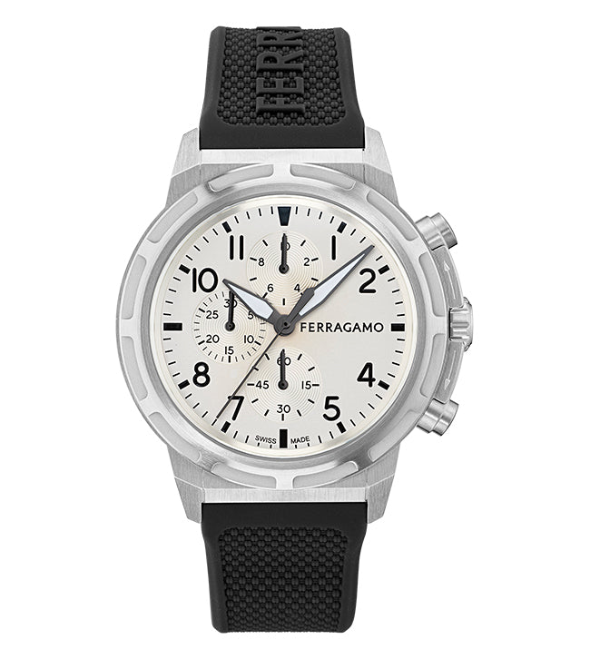 Salvatore  Ferragamo Nima Chrono Black / White-Silver
