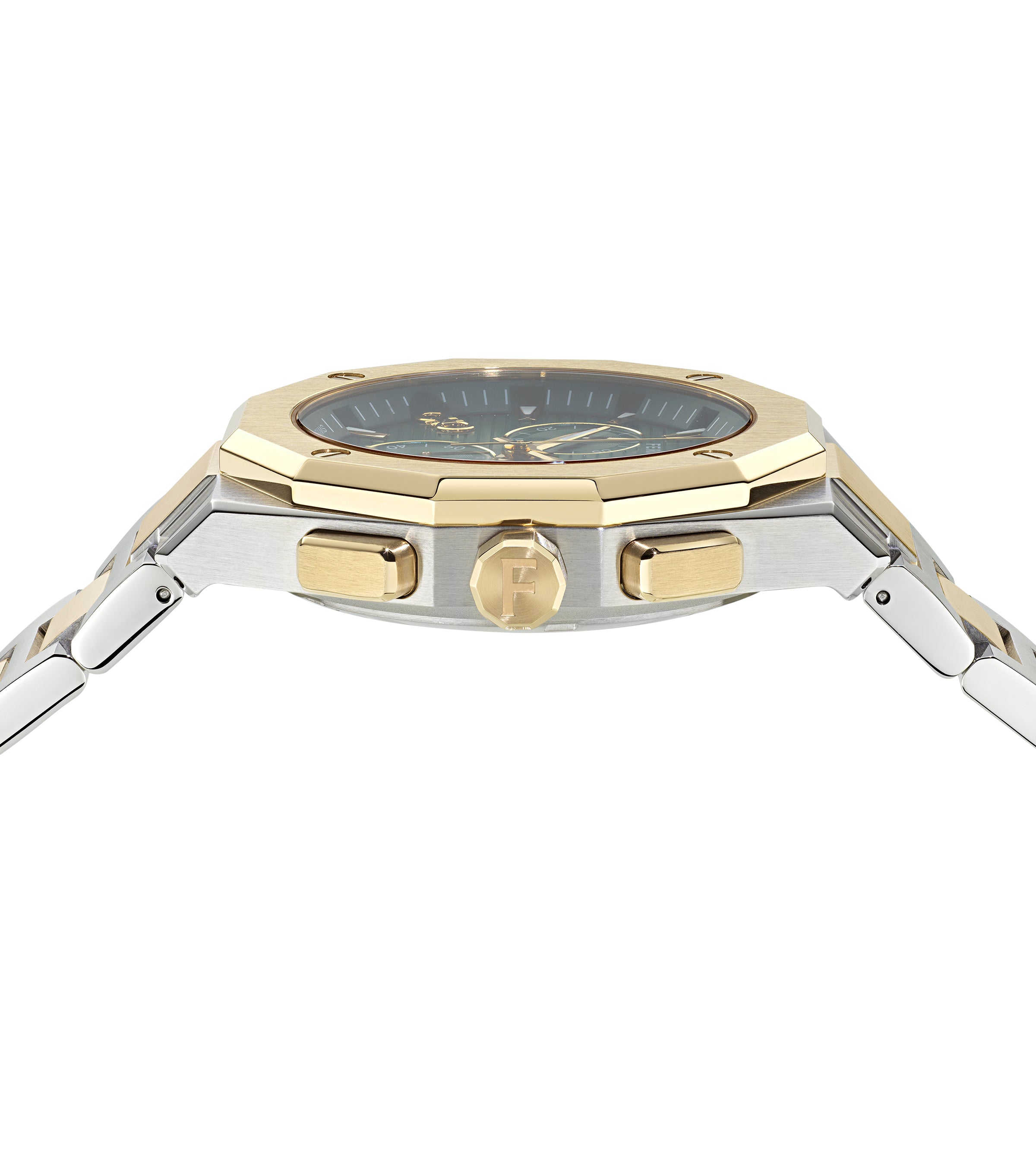 Salvatore  Ferragamo Versilia Chrono Gold Silver / Green