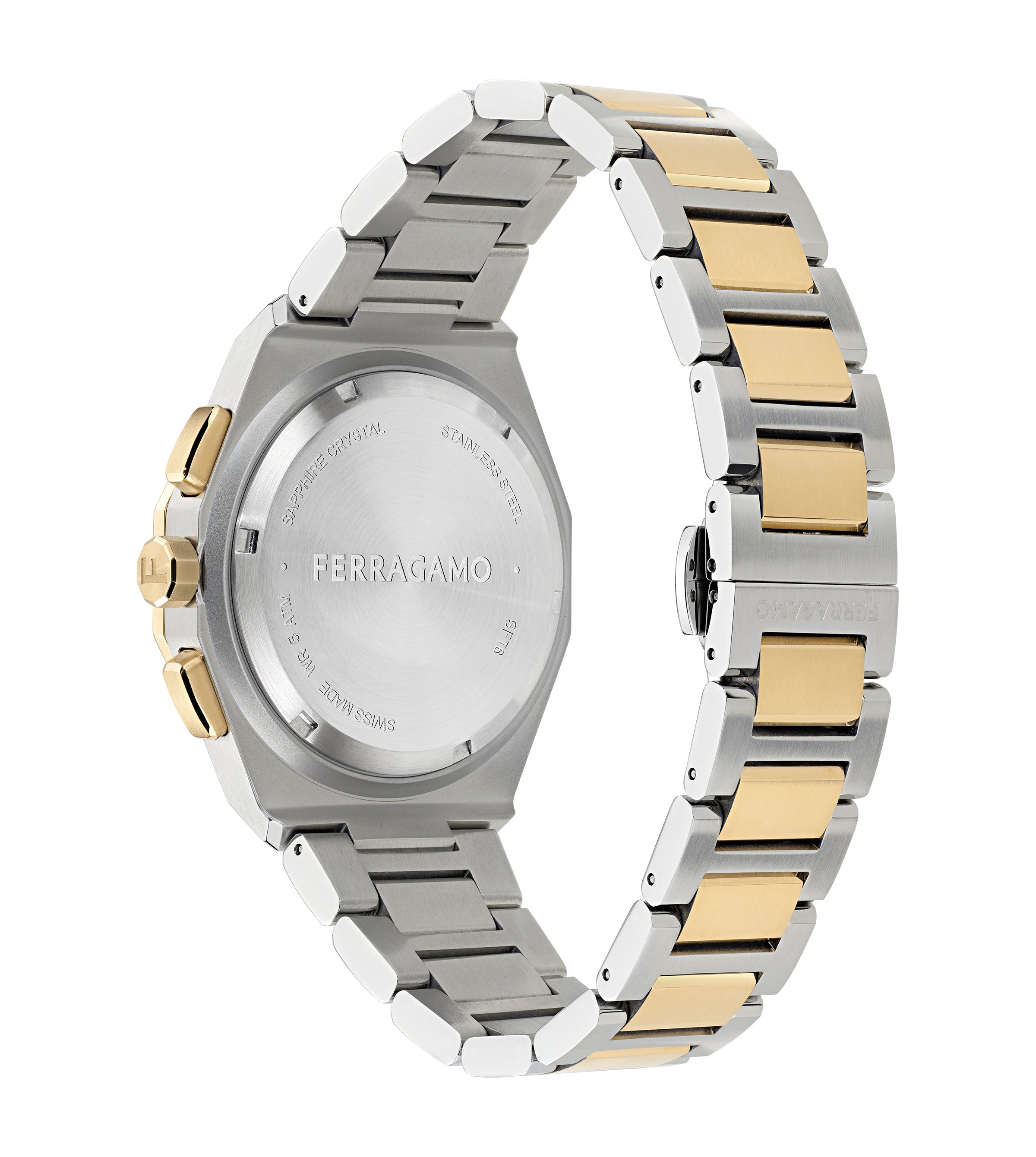 Salvatore  Ferragamo Versilia Chrono Gold Silver / Green