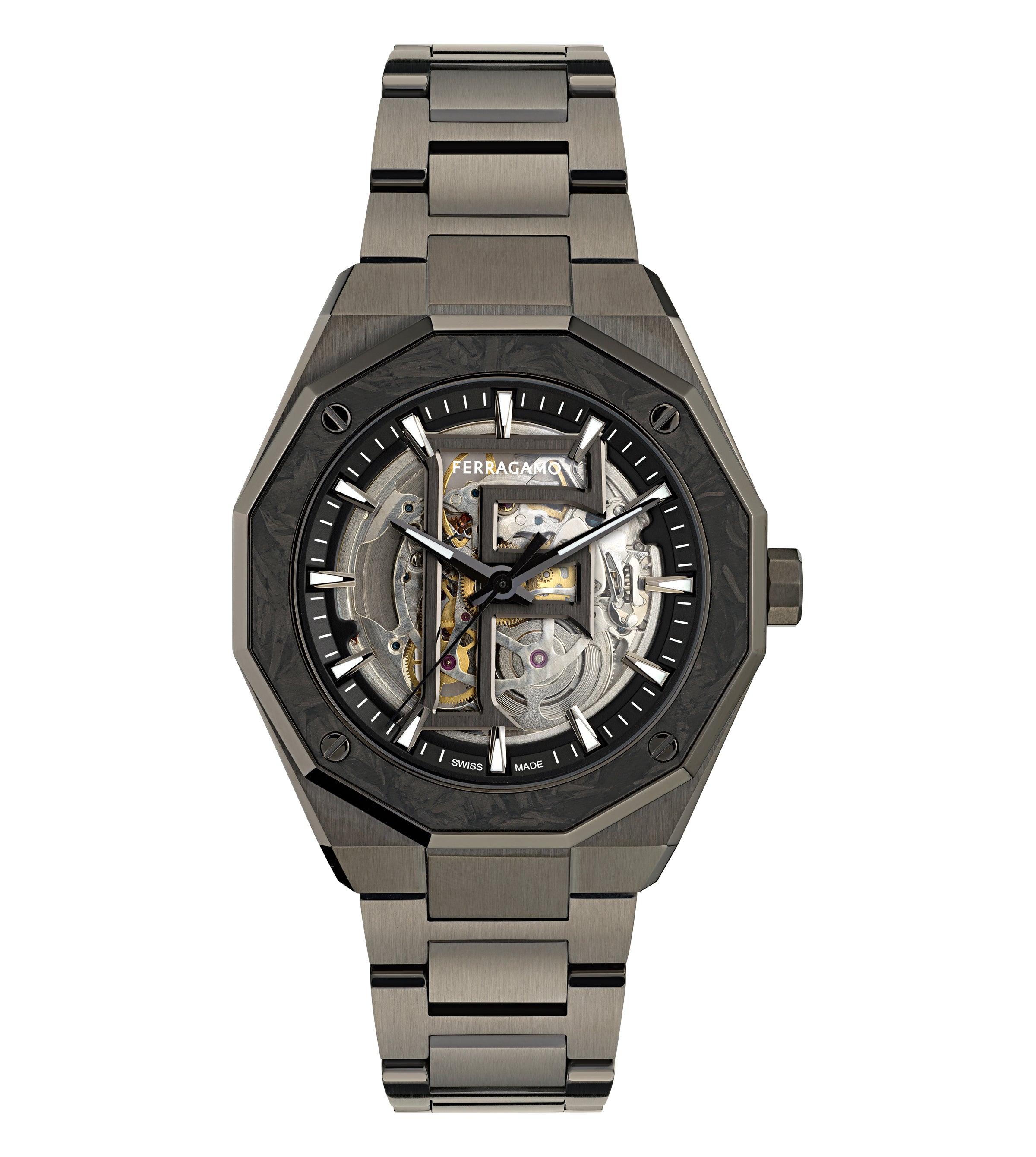 Salvatore  Ferragamo Versilia Skeleton Gun Metal / Gray