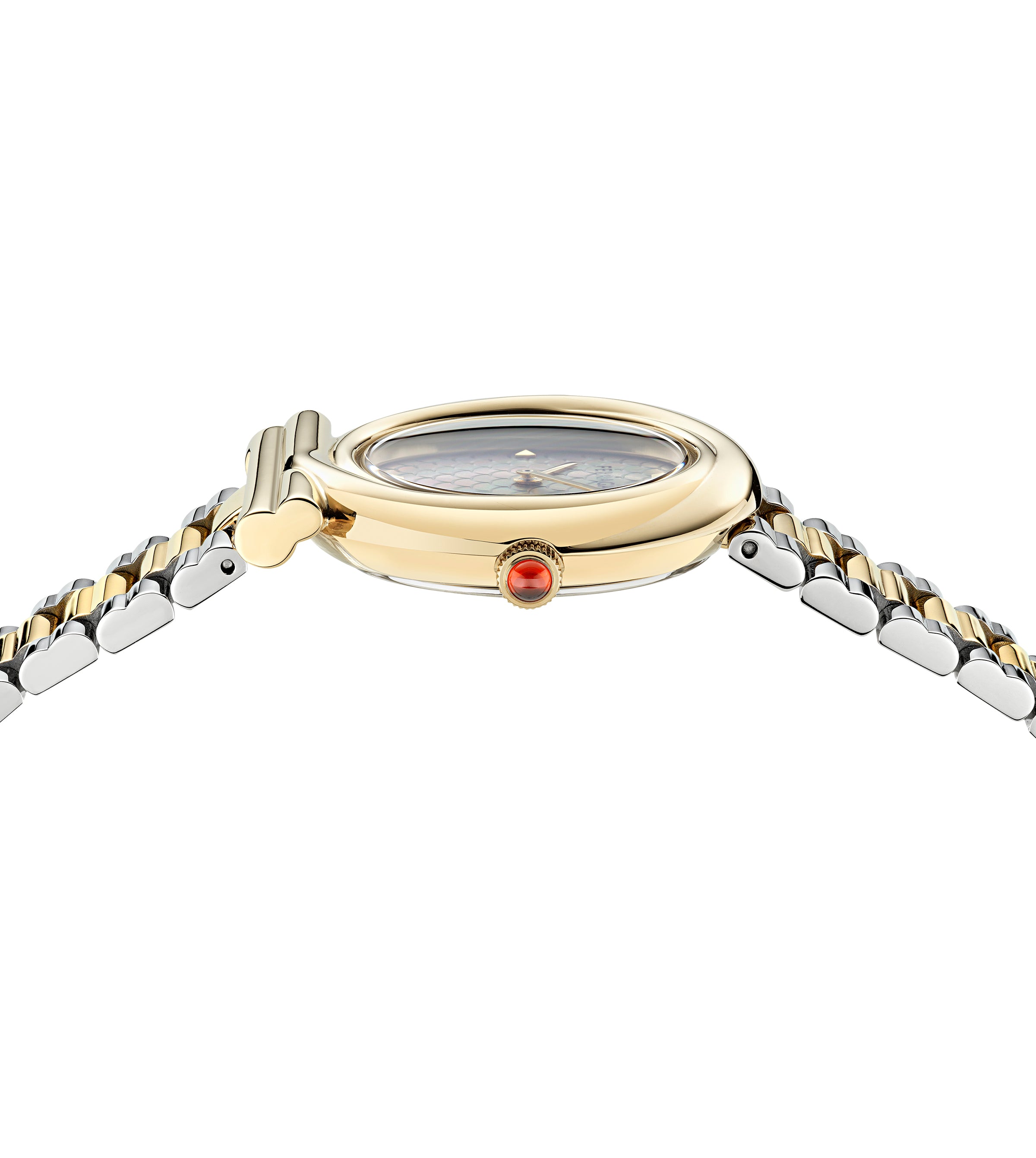 Salvatore  Ferragamo Gancini Twisted Gold Silver / Gray