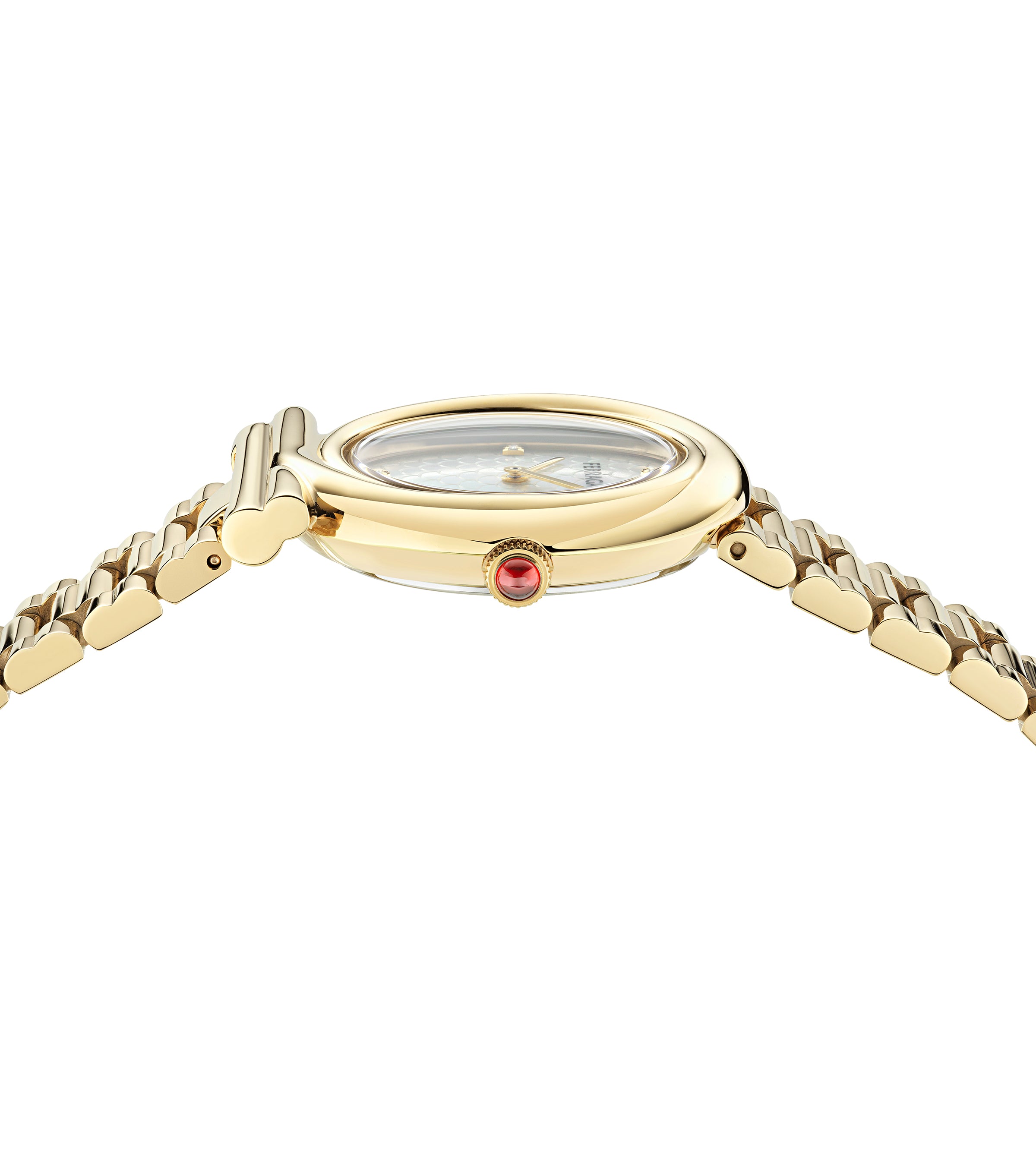 Salvatore  Ferragamo Gancini Twisted Gold / White