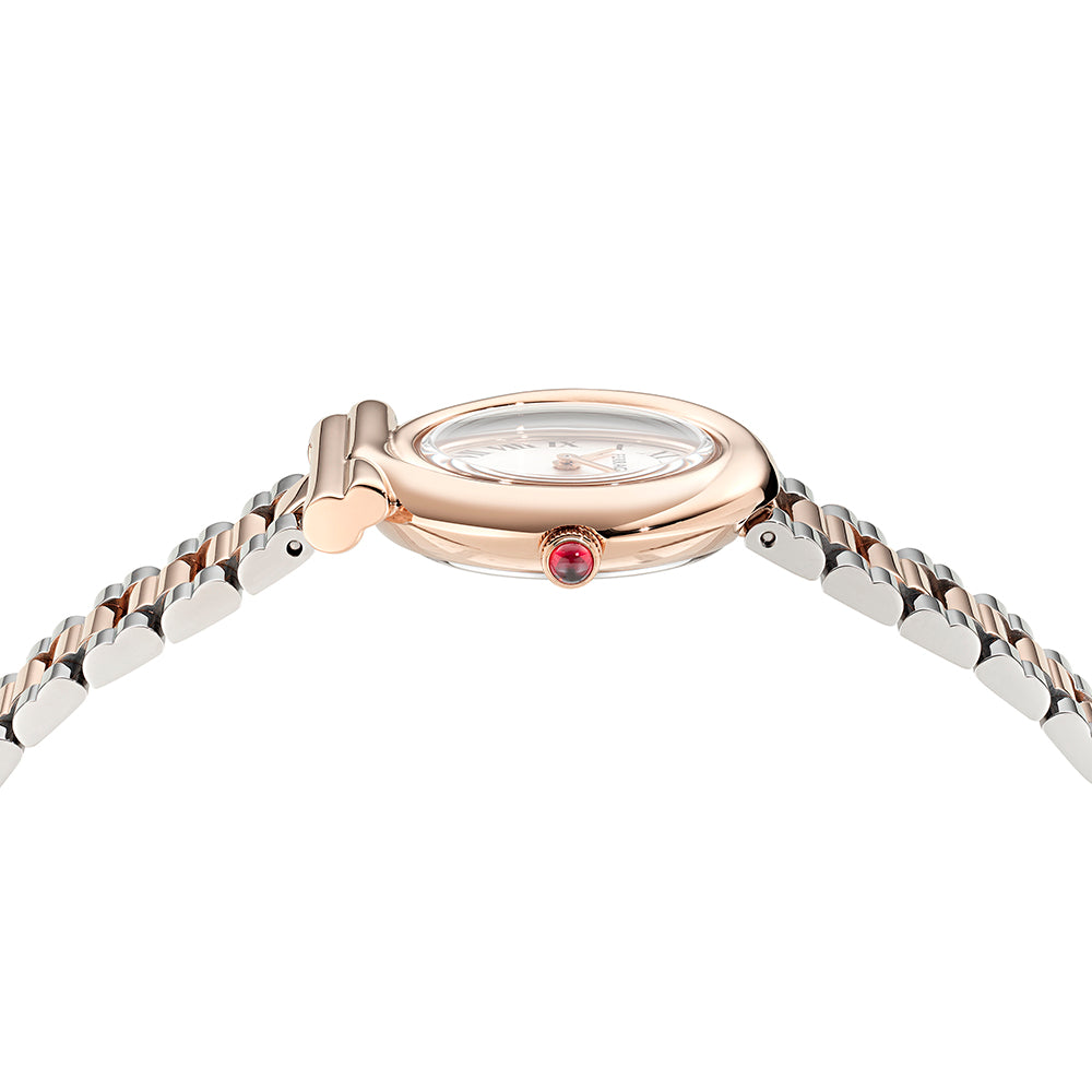 Salvatore  Ferragamo Gancini Twisted 28Mm-F Rose Gold & Silver / Silver