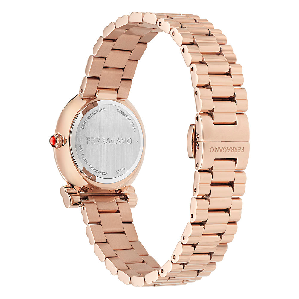 Salvatore  Ferragamo Gancini Twisted 28Mm-F Rose Gold / Blue