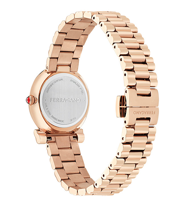 Salvatore  Ferragamo Gancini Twisted Rose Gold / Burgundy