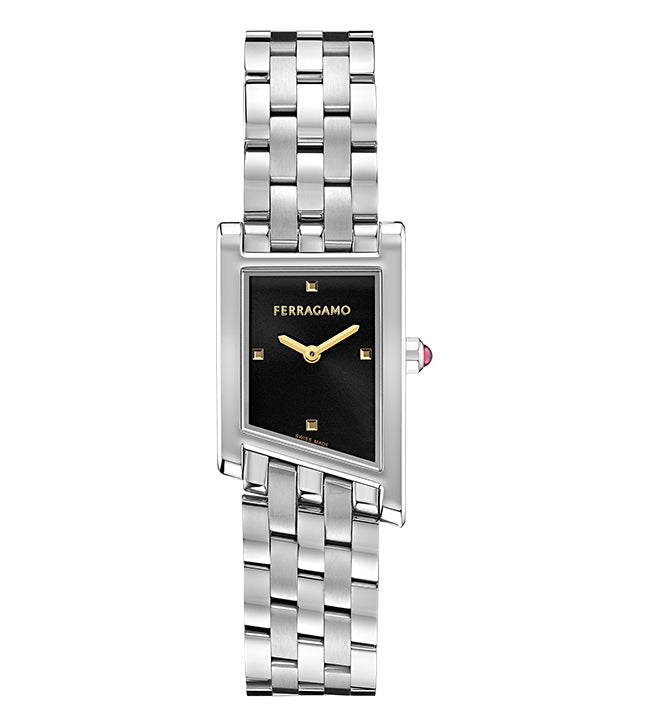 Salvatore  Ferragamo Asymetrique Silver / Black