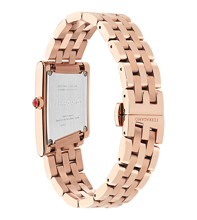 Salvatore  Ferragamo Asymetrique Rose Gold / Burgundy