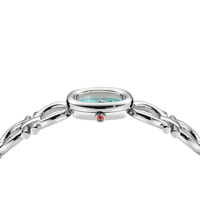 Salvatore  Ferragamo Double Gancini Jewel Silver / Light Blue
