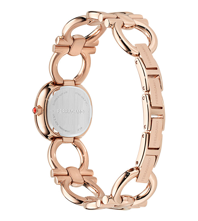 Salvatore  Ferragamo Double Gancini Jewel Rose Gold / Grey