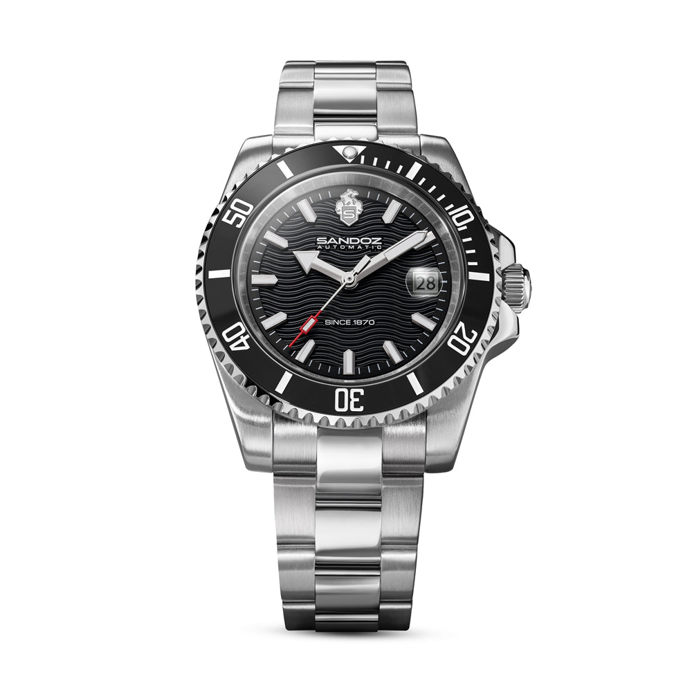 CHAUMONT GENTS AUTOMATIC WATCH Black dial, Stainless Steel Bracelet
